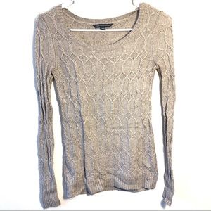 AE🦅 Argyle Ribbed Tan Sweater